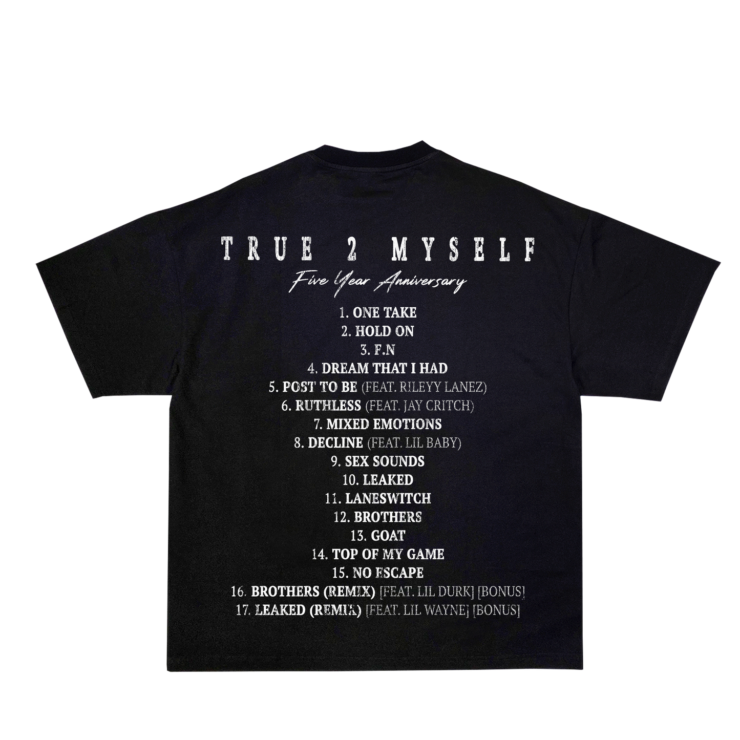 True 2 Myself Oversized Tee- 5 Year Anniversary Edition