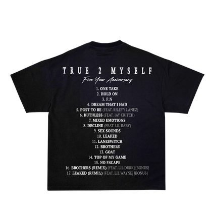 Camiseta de gran tamaño True 2 Myself: edición del quinto aniversario